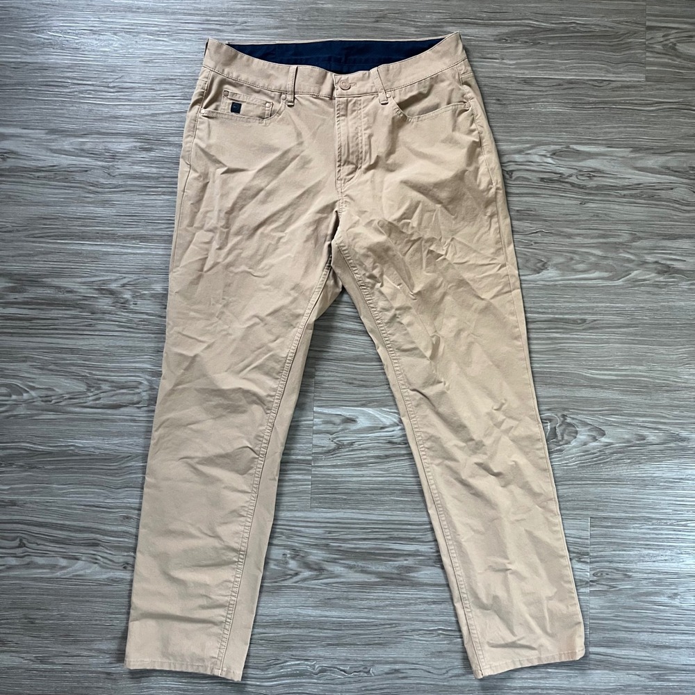 Vineyard Vines Mens OTG On-The-Go 5-Pocket Pant Khaki Tan 32x30 Chino Stretch